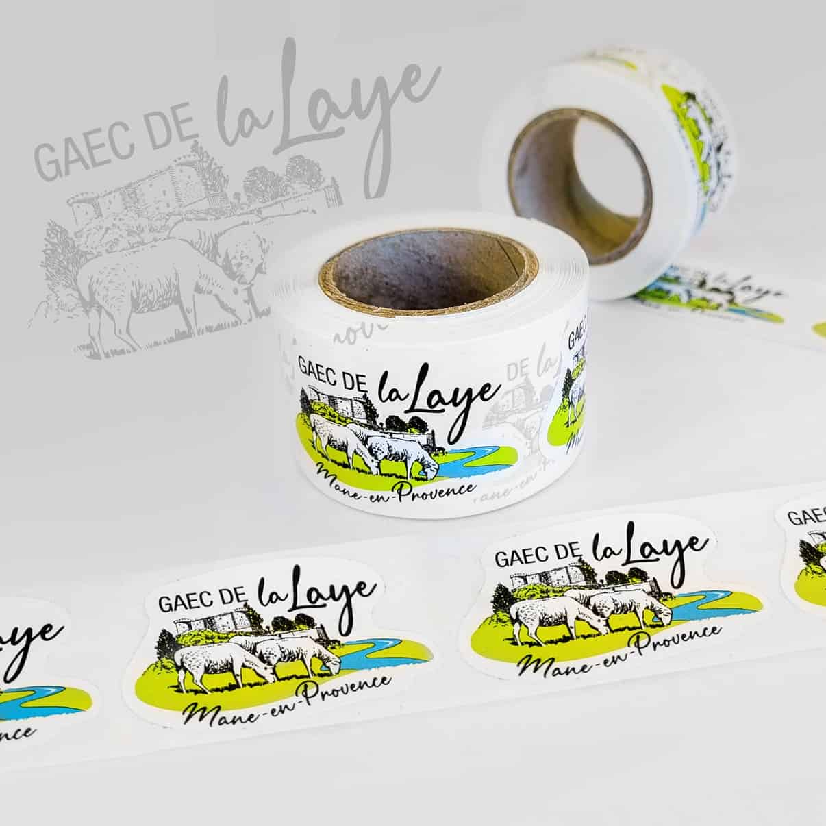 GAEC de La Laye - Mane en Provence - Etiquette personnalisée